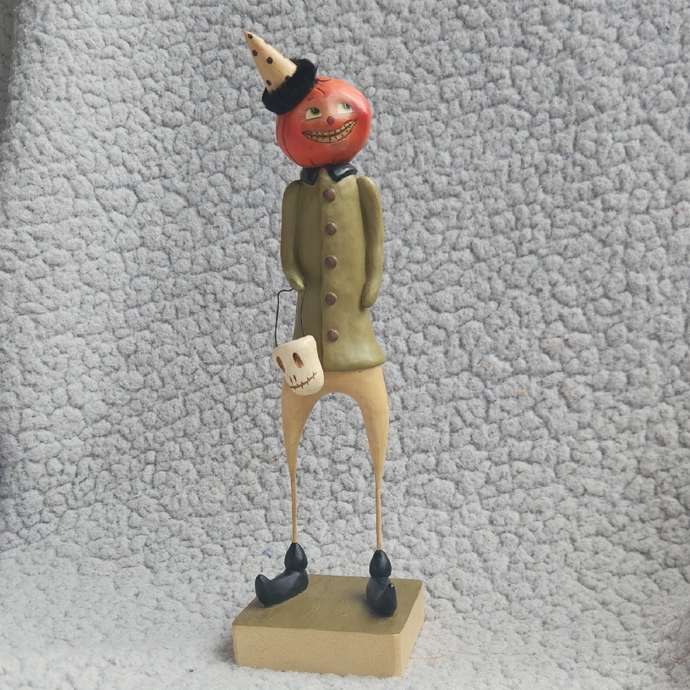 Janell Berryman’s Pumpkinseeds Folk Art “My Favorite Pumpkin Man“ 2007 Figurine